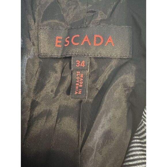 Escada Vintage Blazer Double Layer Collar Wool Silk Size 34 Made In Italy Unique - Picture 4 of 5